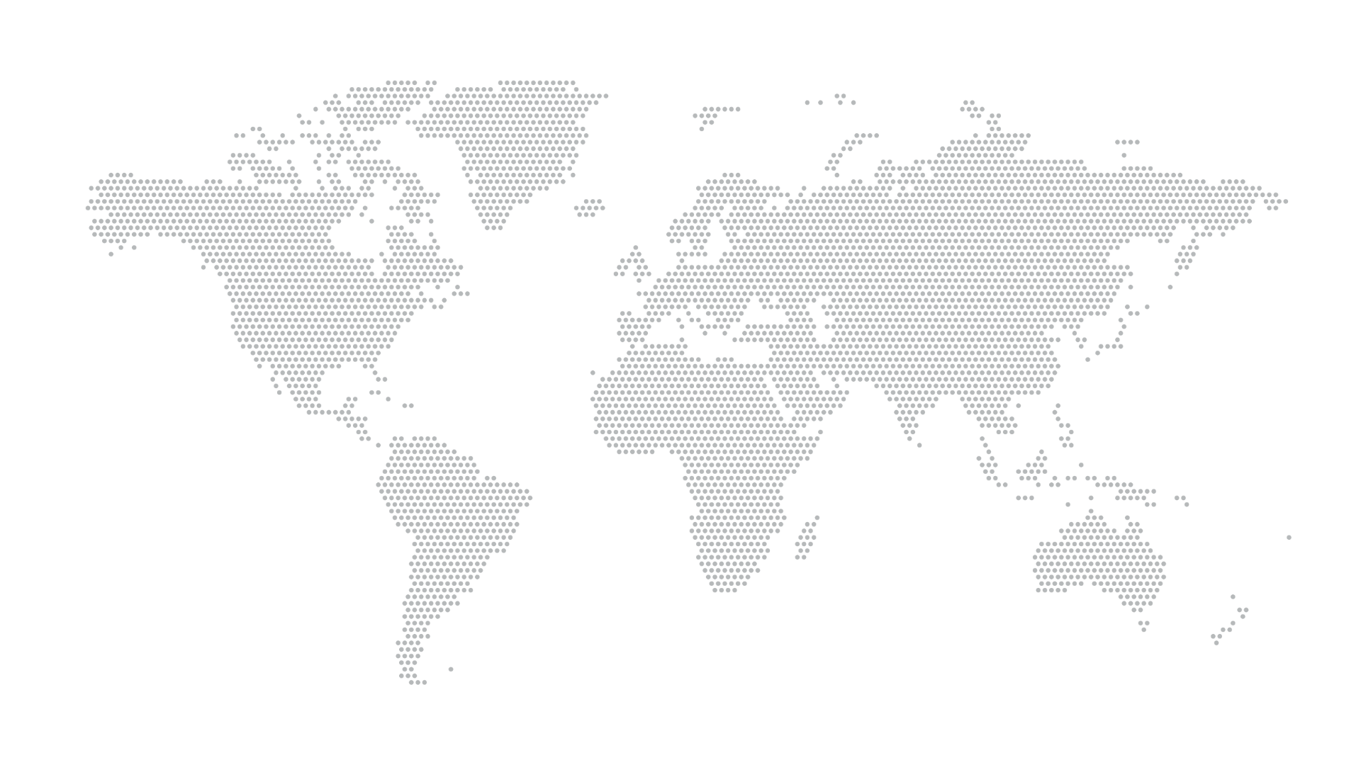 Dotted world map icon representing global reach and international business presence