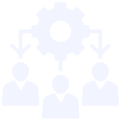 End-to-end lead management icon representing complete lead handling from acquisition to conversion