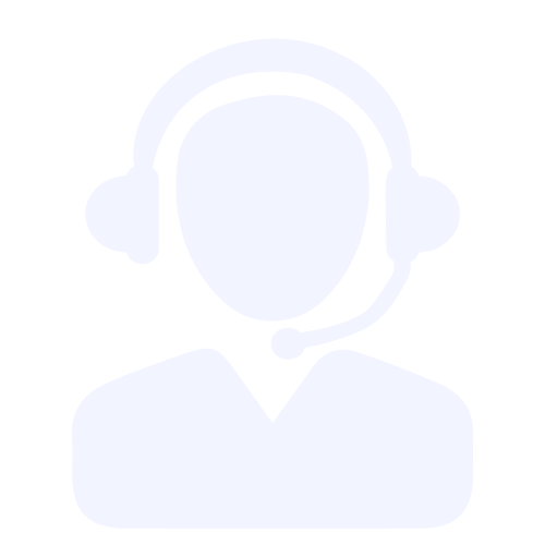 Customer support agent icon with headset representing live communication and call handling services