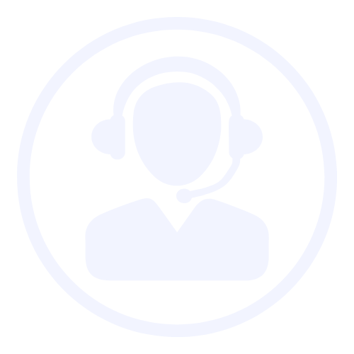 Virtual assistant icon showing a person wearing a headset representing customer support and call handling services
